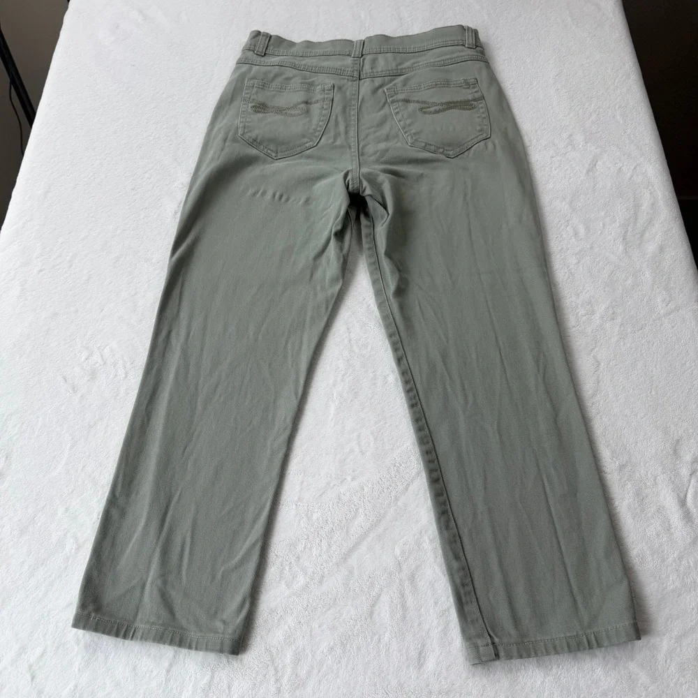 Style & Co Straight Leg Pants Womens 6P Sage Green Good Stretch Casual